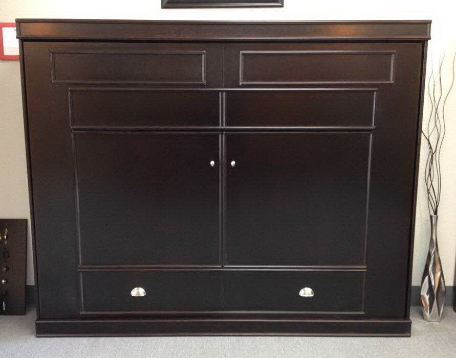 Murphy Bed Barrington Horizontal Chocolate Closed at Irvine Murphy Beds Orange County Ca 949-510-9382