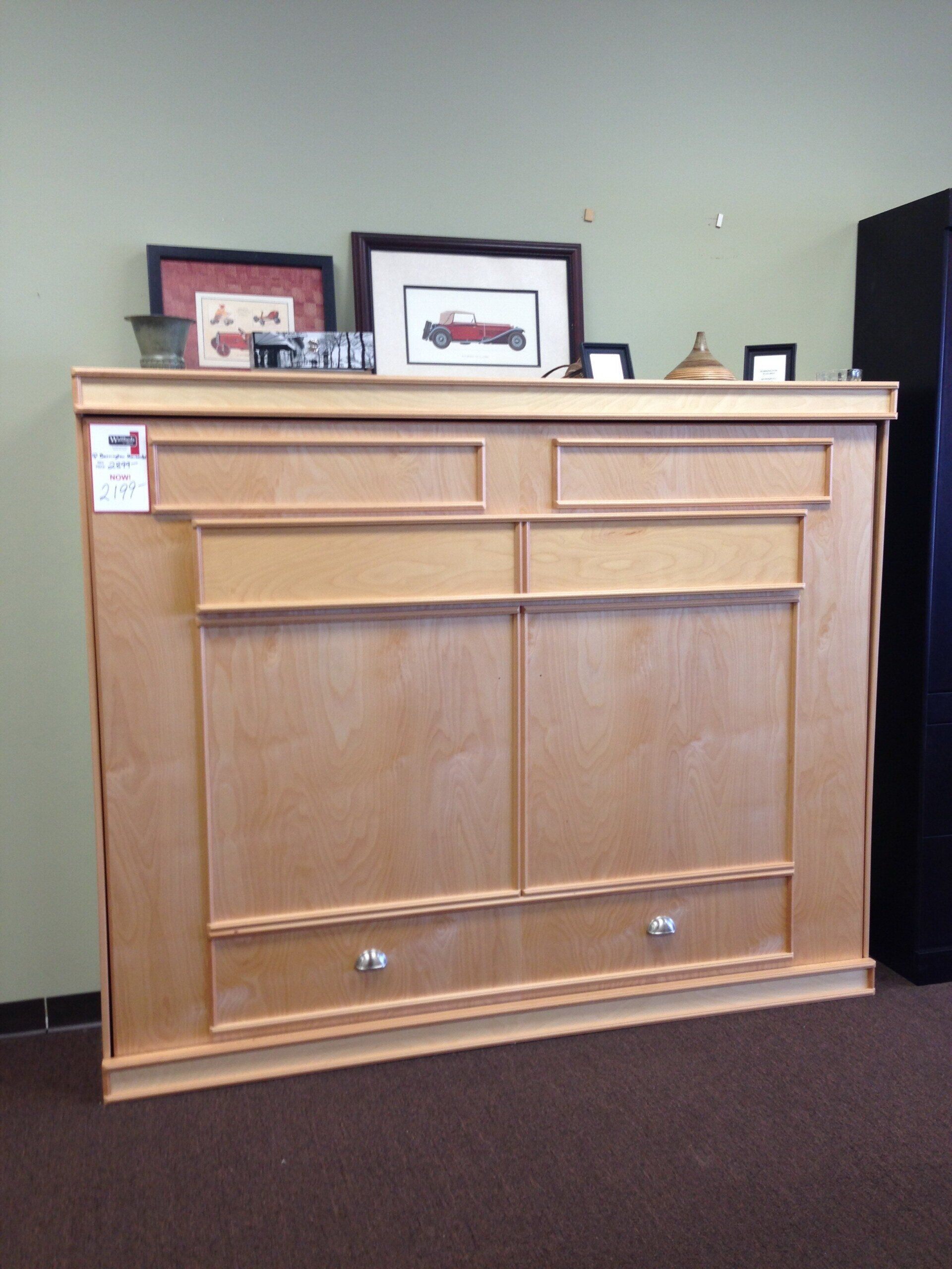 Murphy Bed Barrington Horizontal Natural Closed at Irvine Murphy Beds Orange County Ca 949-510-9382