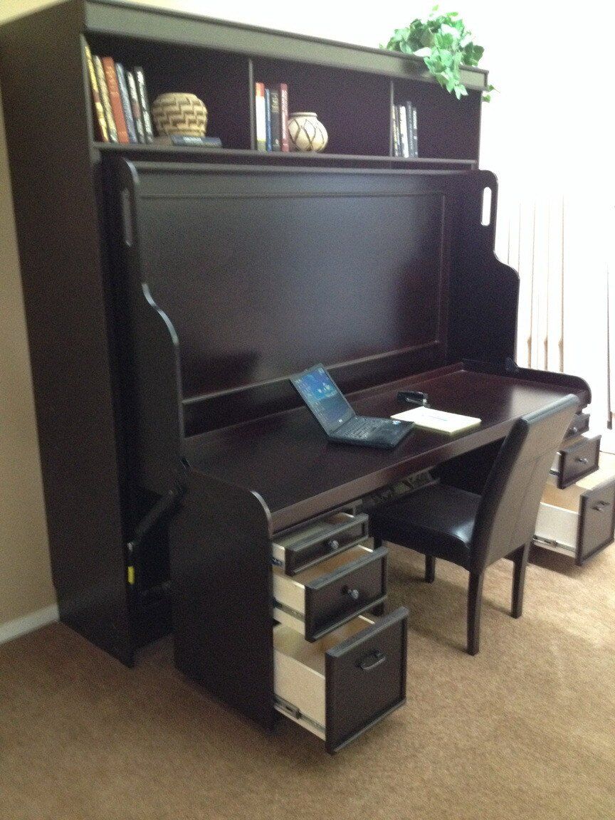 Murphy Bed Deluxe Hidden Bed With File Option Closed at Irvine Murphy Beds Orange County Ca 949-510-9382