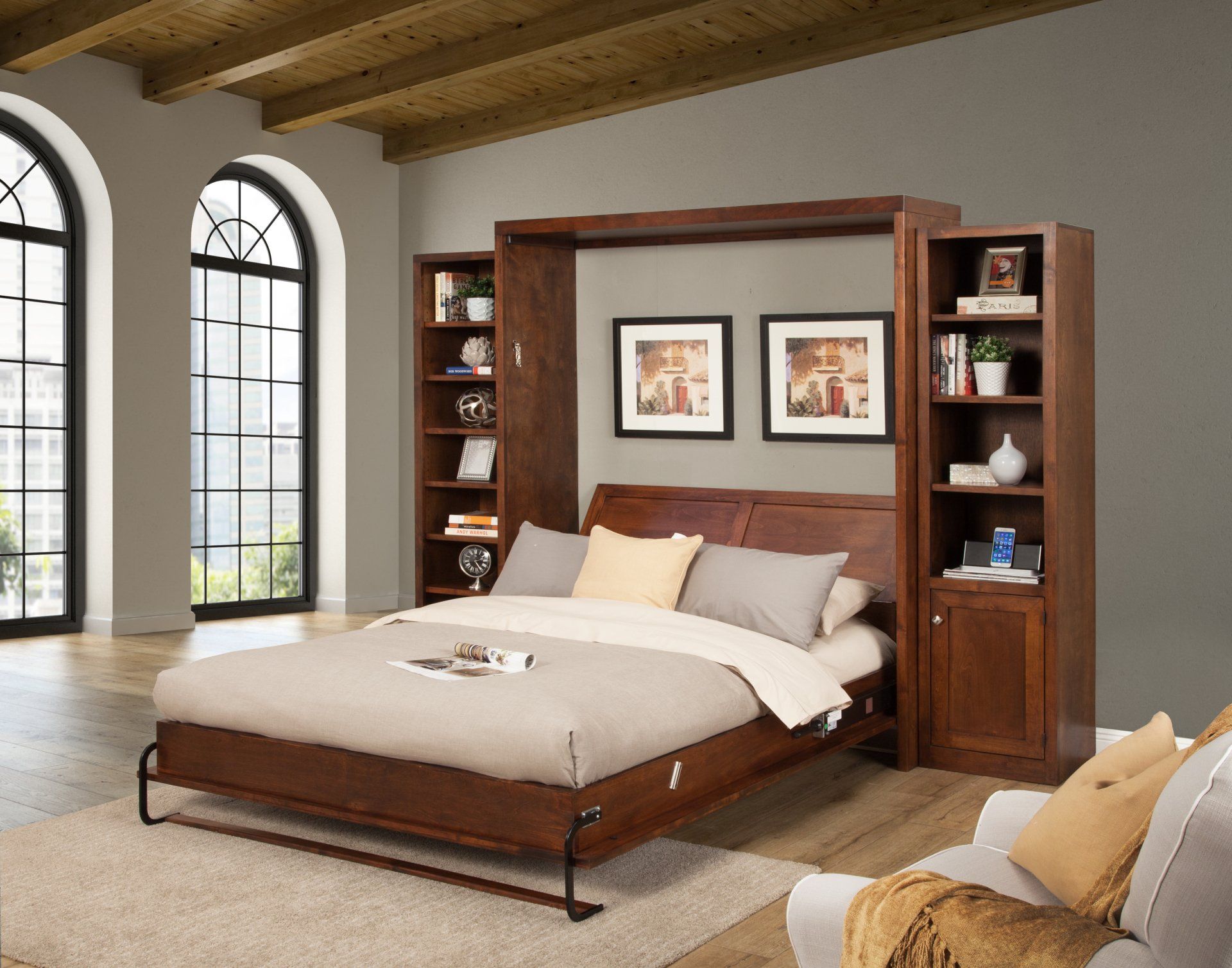 Murphy Bed Horizon Set Open at Irvine Murphy Beds Orange County Ca 949-510-9382