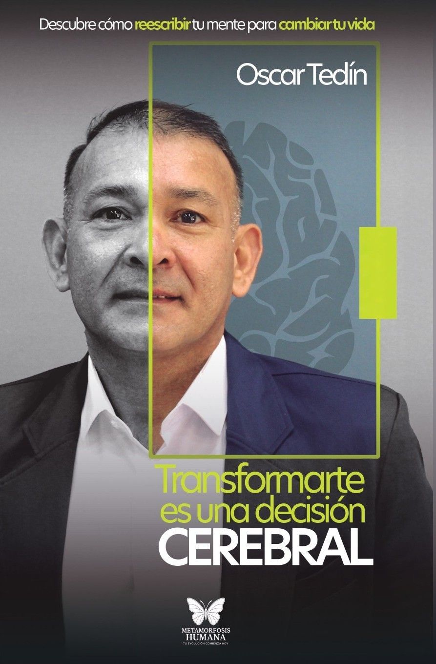 Book cover: man split face, one side grayscale, other in color. Title