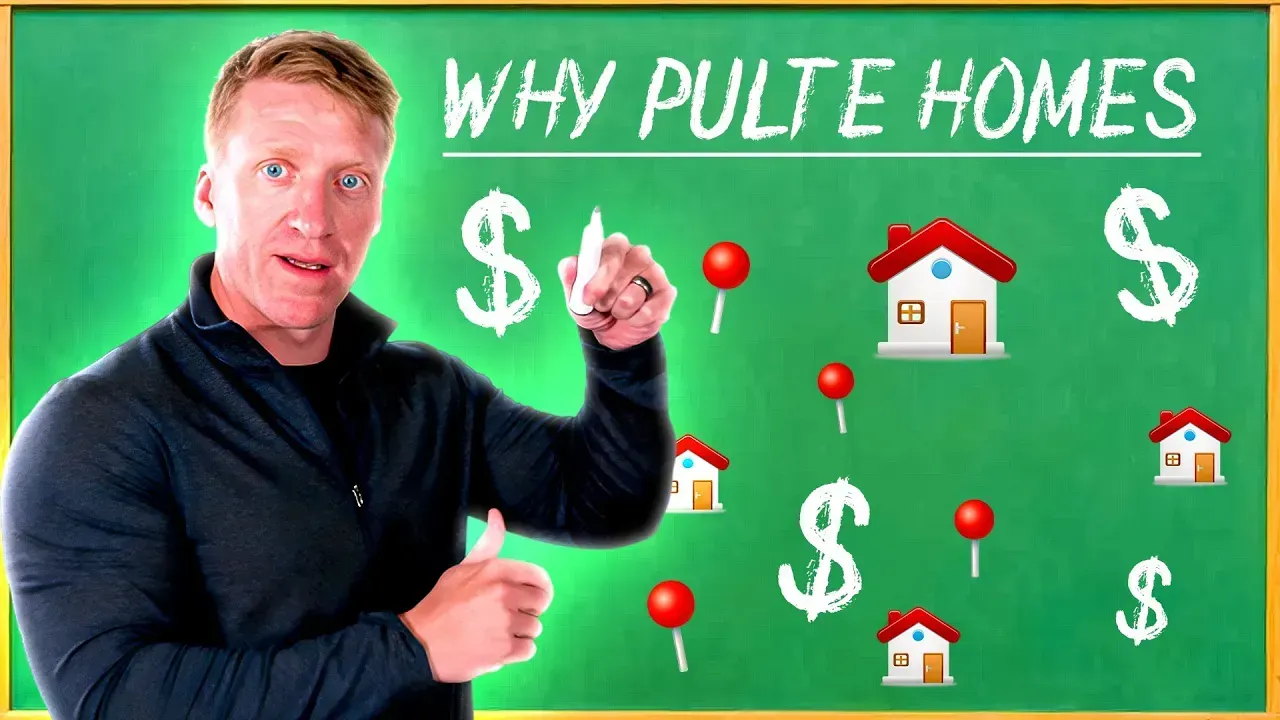 Author in front of homes and money visuals explaining Sarasota prices and Pulte Homes comparisons