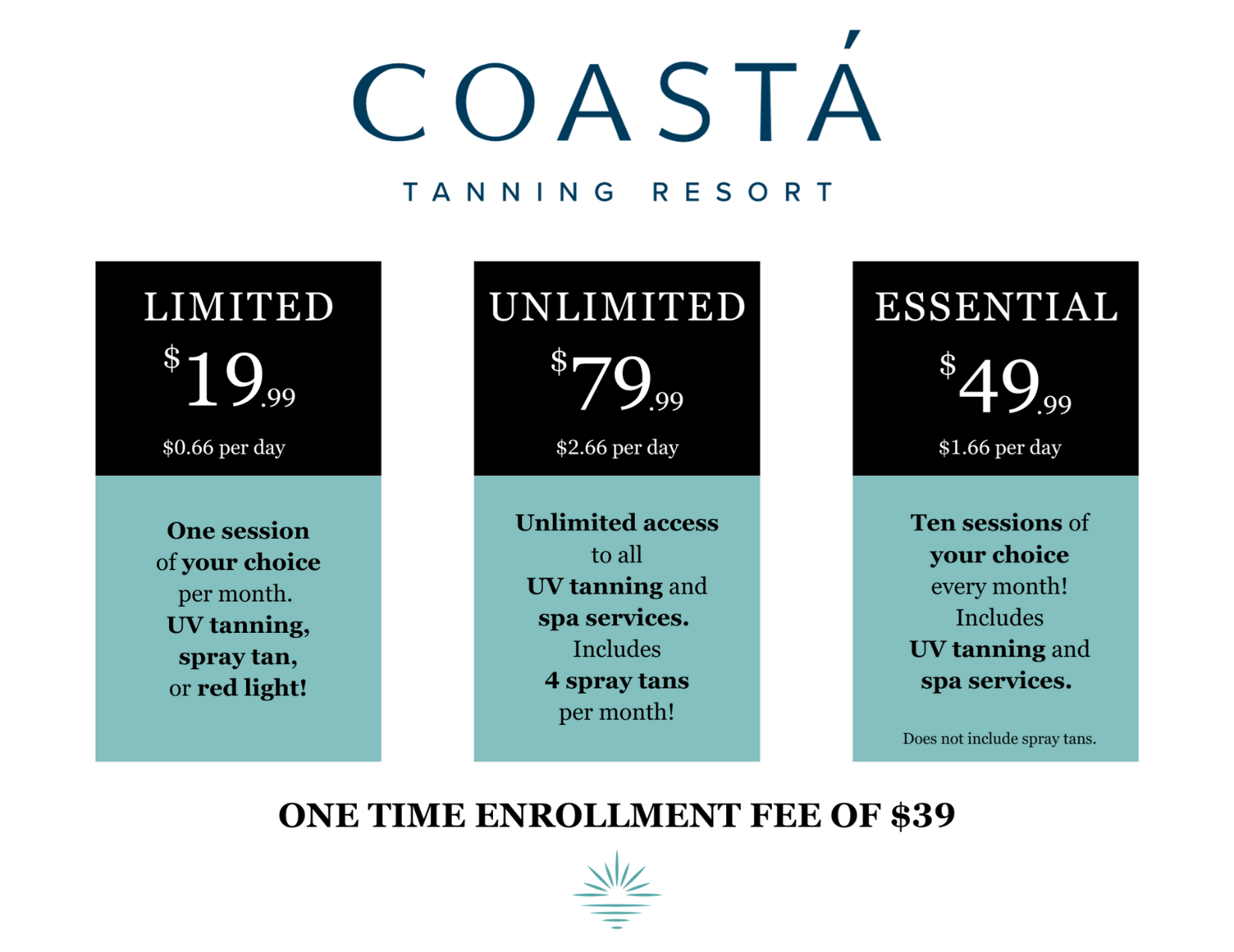 Coasta Tanning Resort offers three different types of memberships