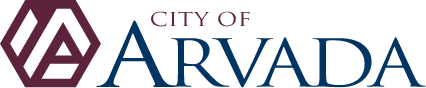 The city of arvada logo is shown on a white background