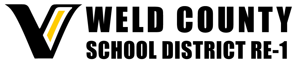 The logo for weld county school district re - 1