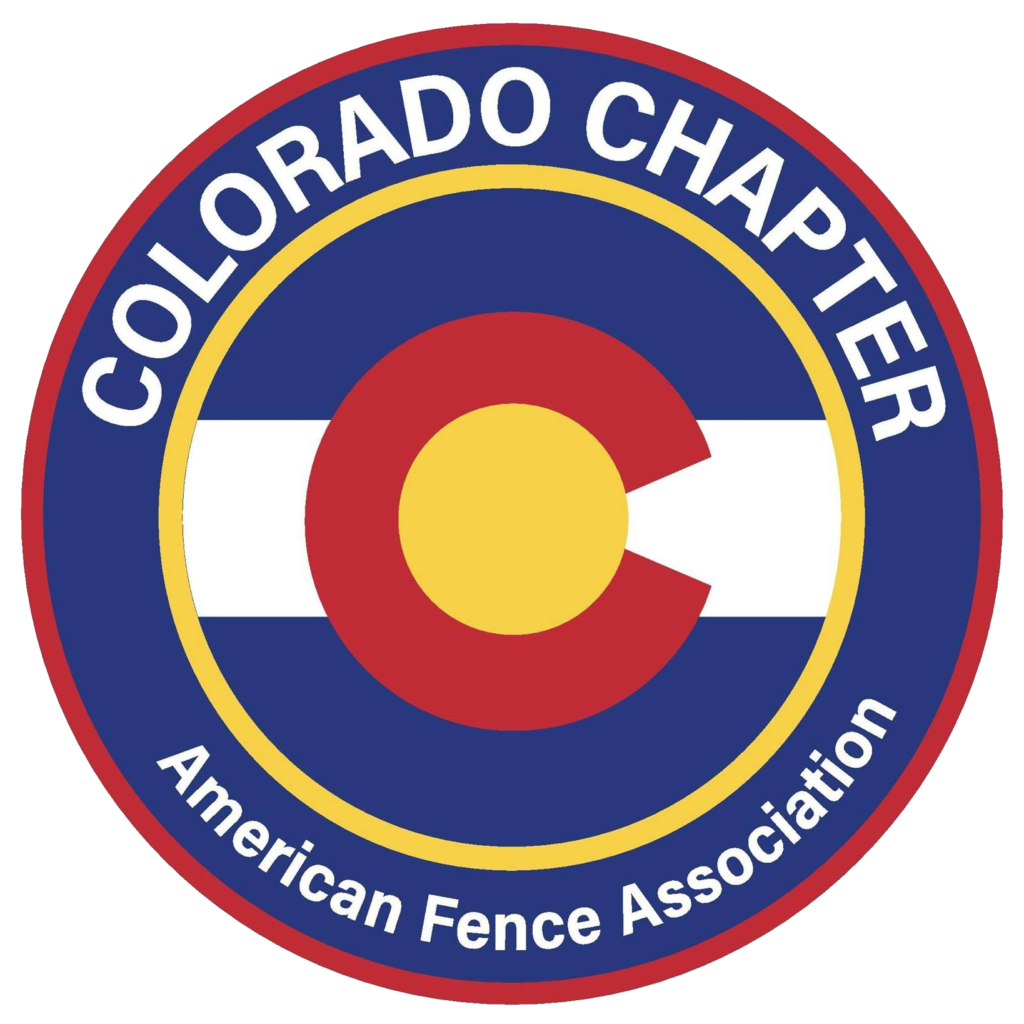 A logo for the colorado chapter of the american fence association