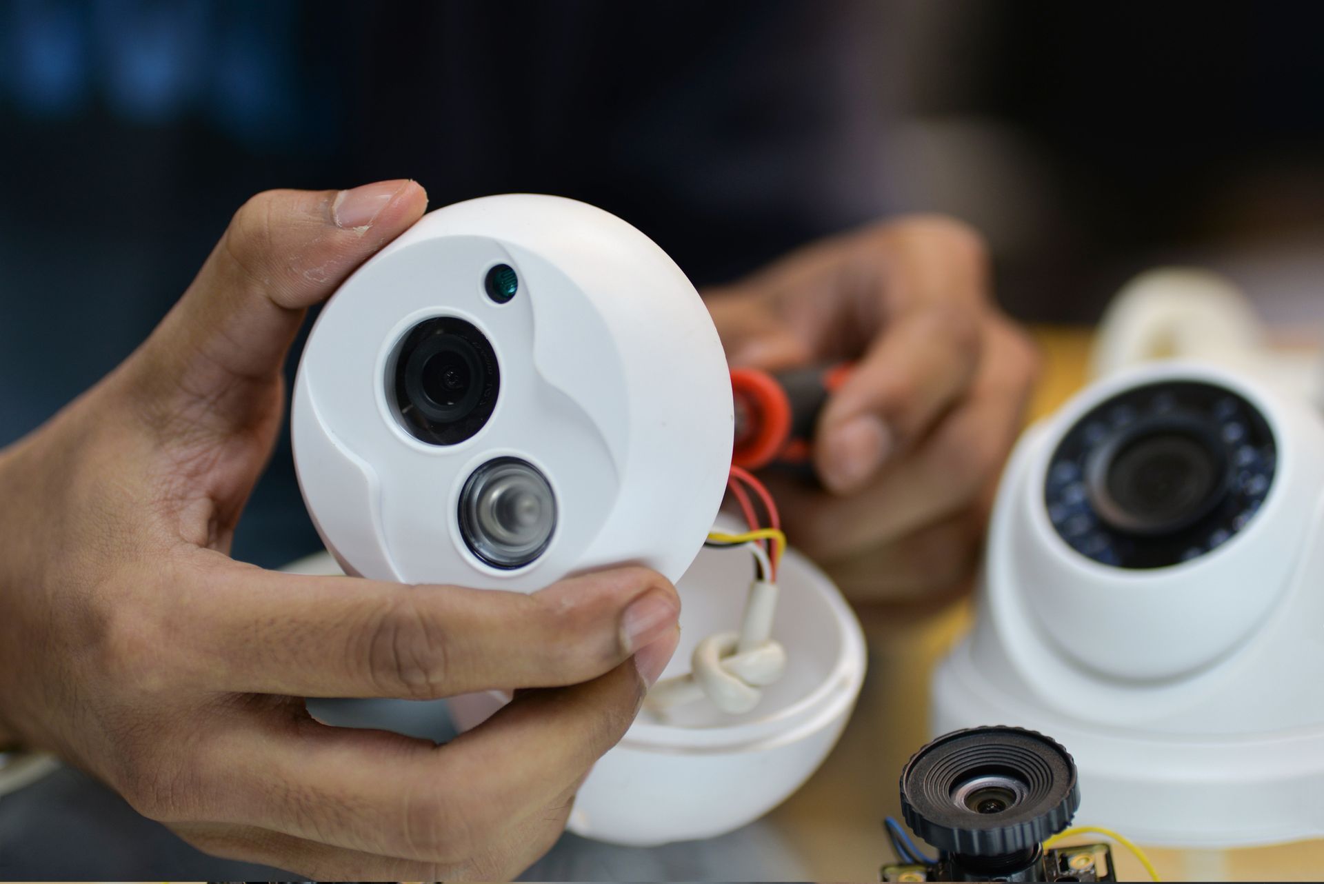 Man Fixing Camera - Niota, TN - Information Solutions IT Inc.