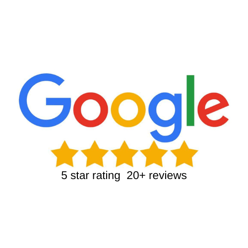 5 star rating 20+ google reviews