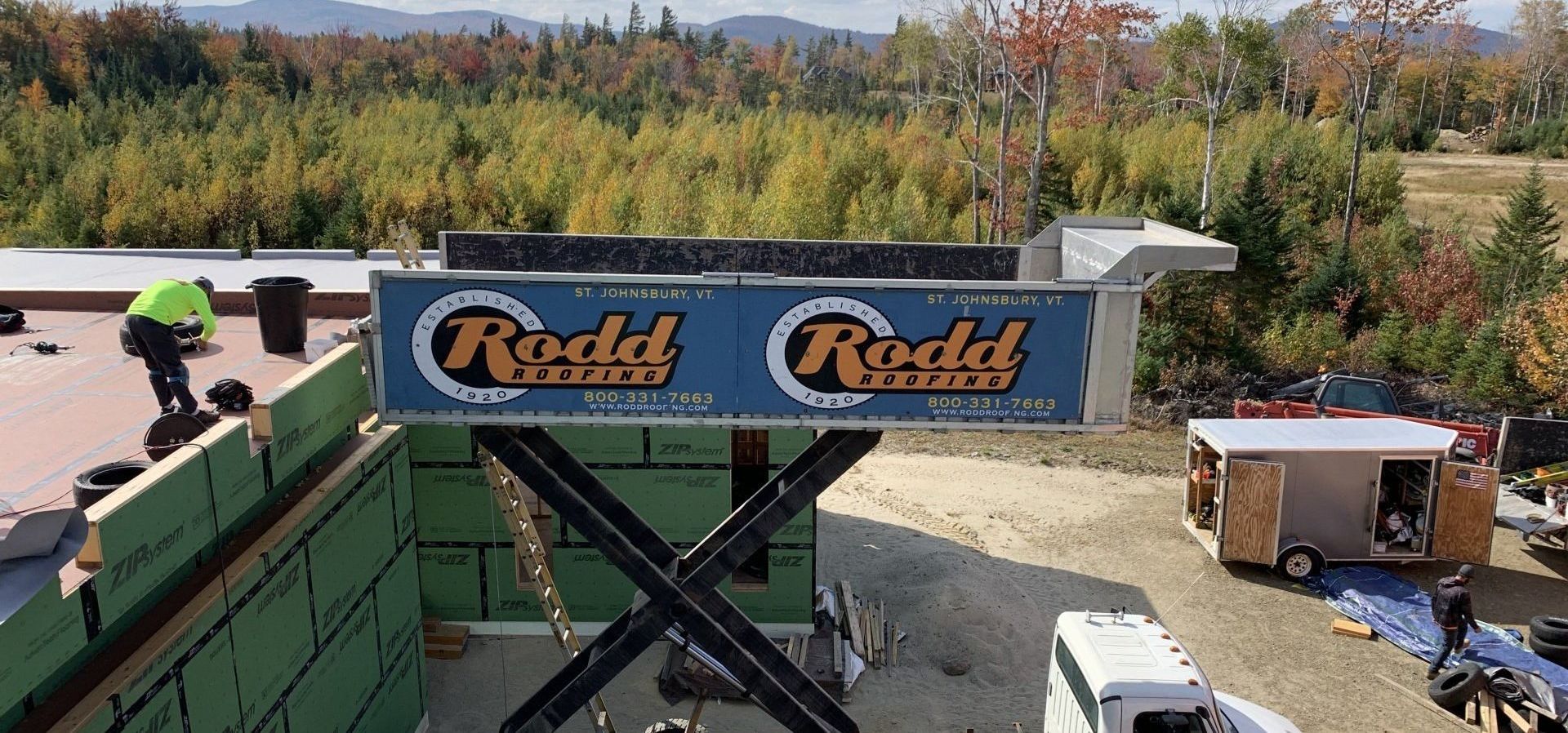 Commercial flat roof recoating in Vermont by Rodd Roofing