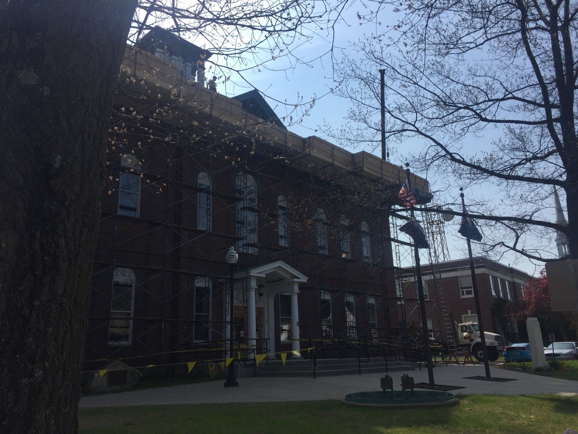 Rodd Roofing completed a commercial slate roof front view of the building