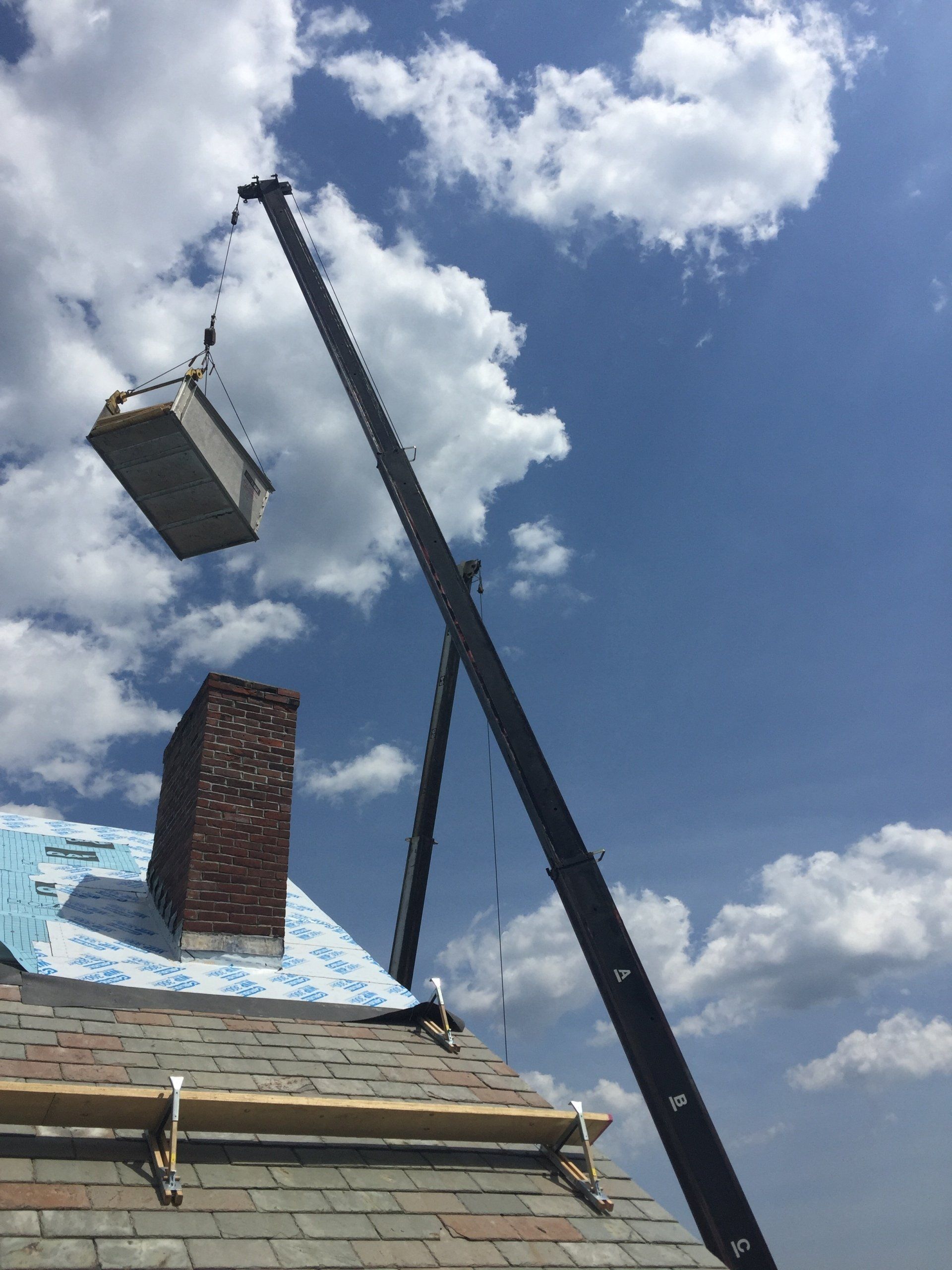 Rodd Roofing preparing a commercial roof  for a slate roof