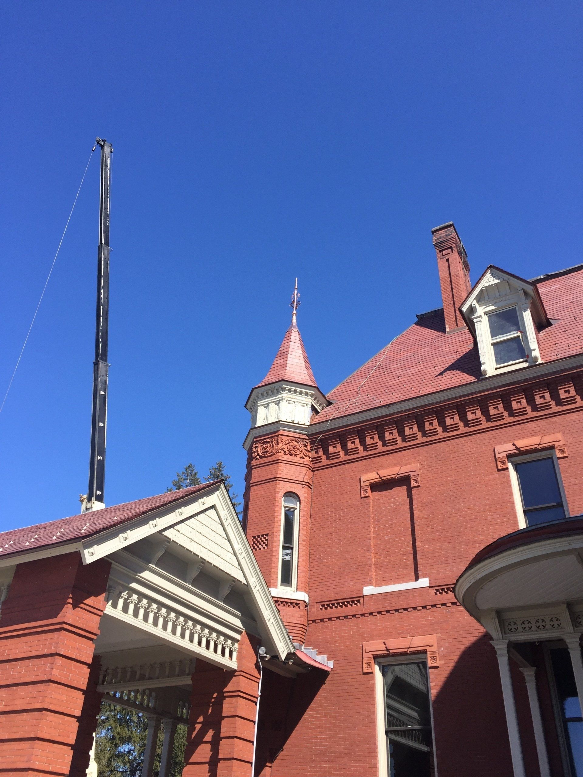 Rodd Roofing installed a slate roof on a high school in Vermont