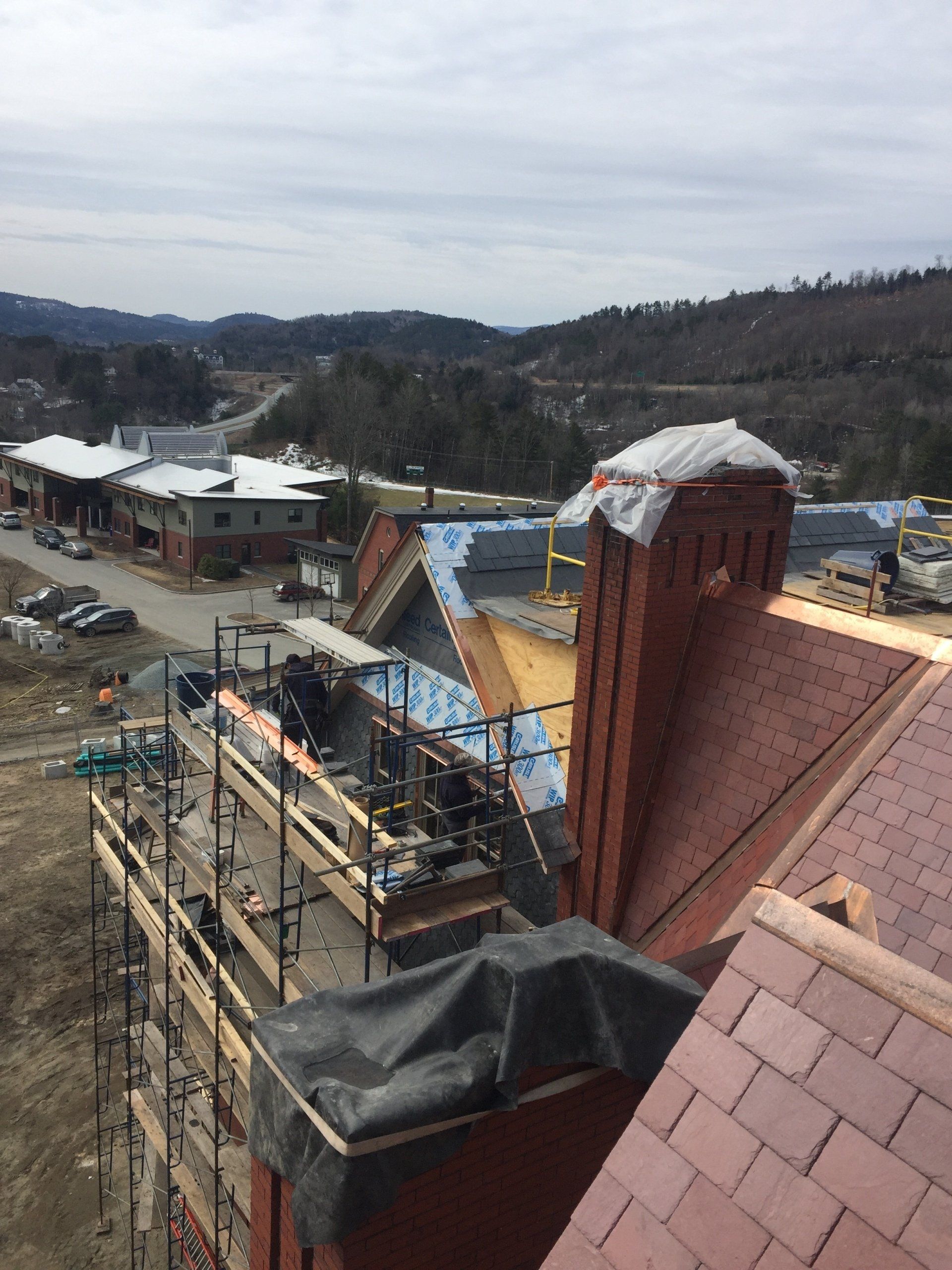 Construction on the roof