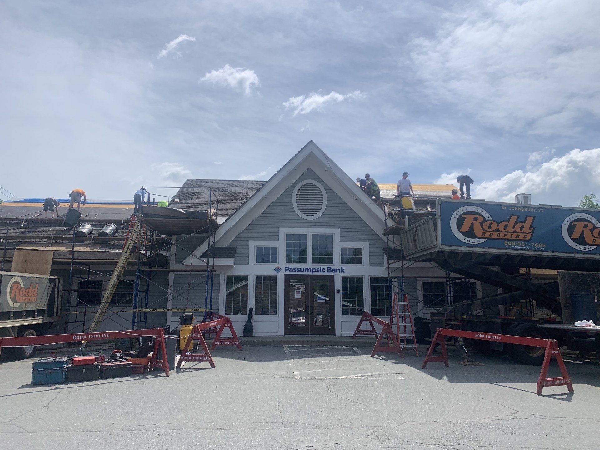 Rodd Roofing; Asphalt roof on a residential home.