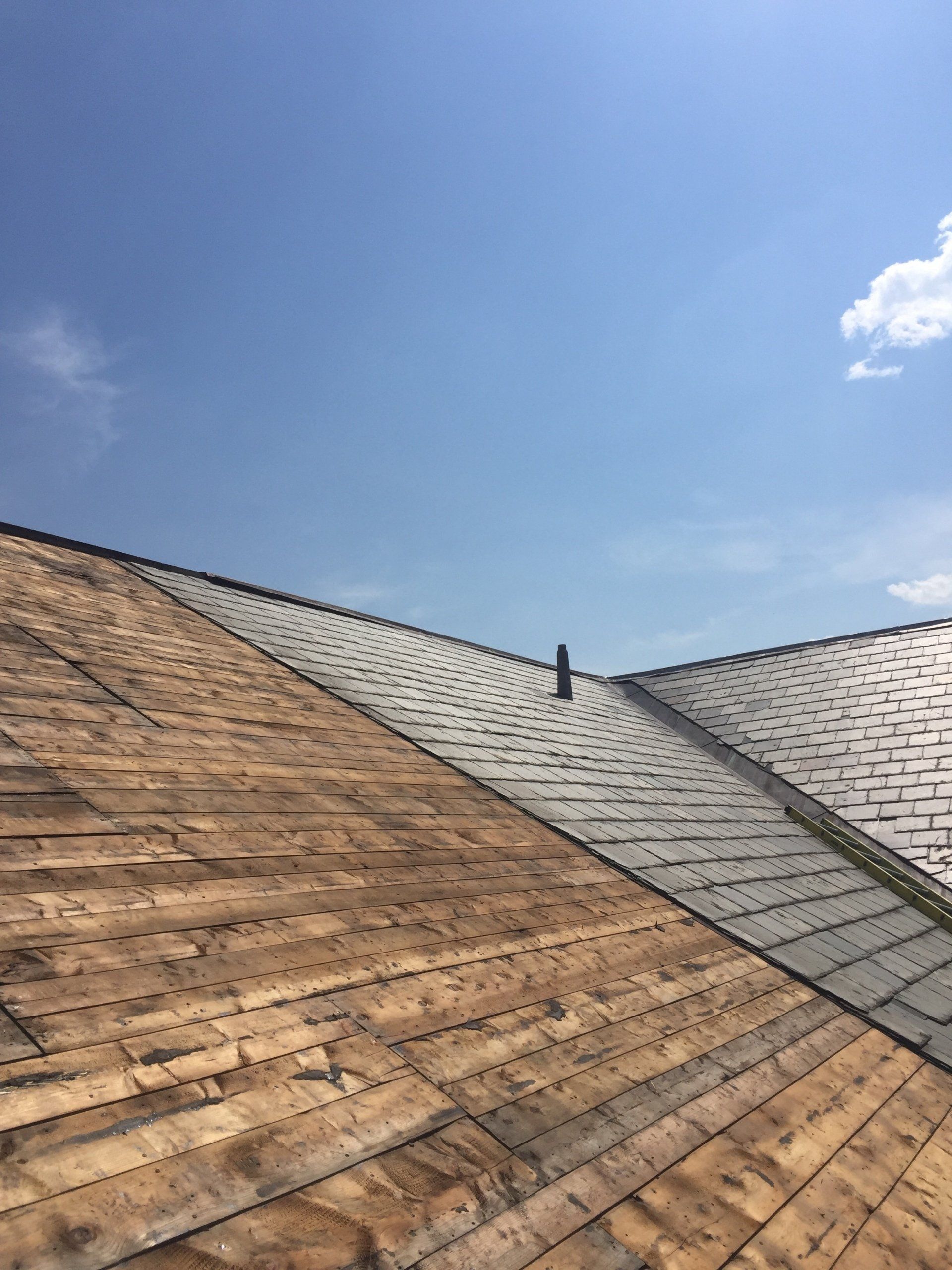 Rodd roofing installed a wooden underlayment