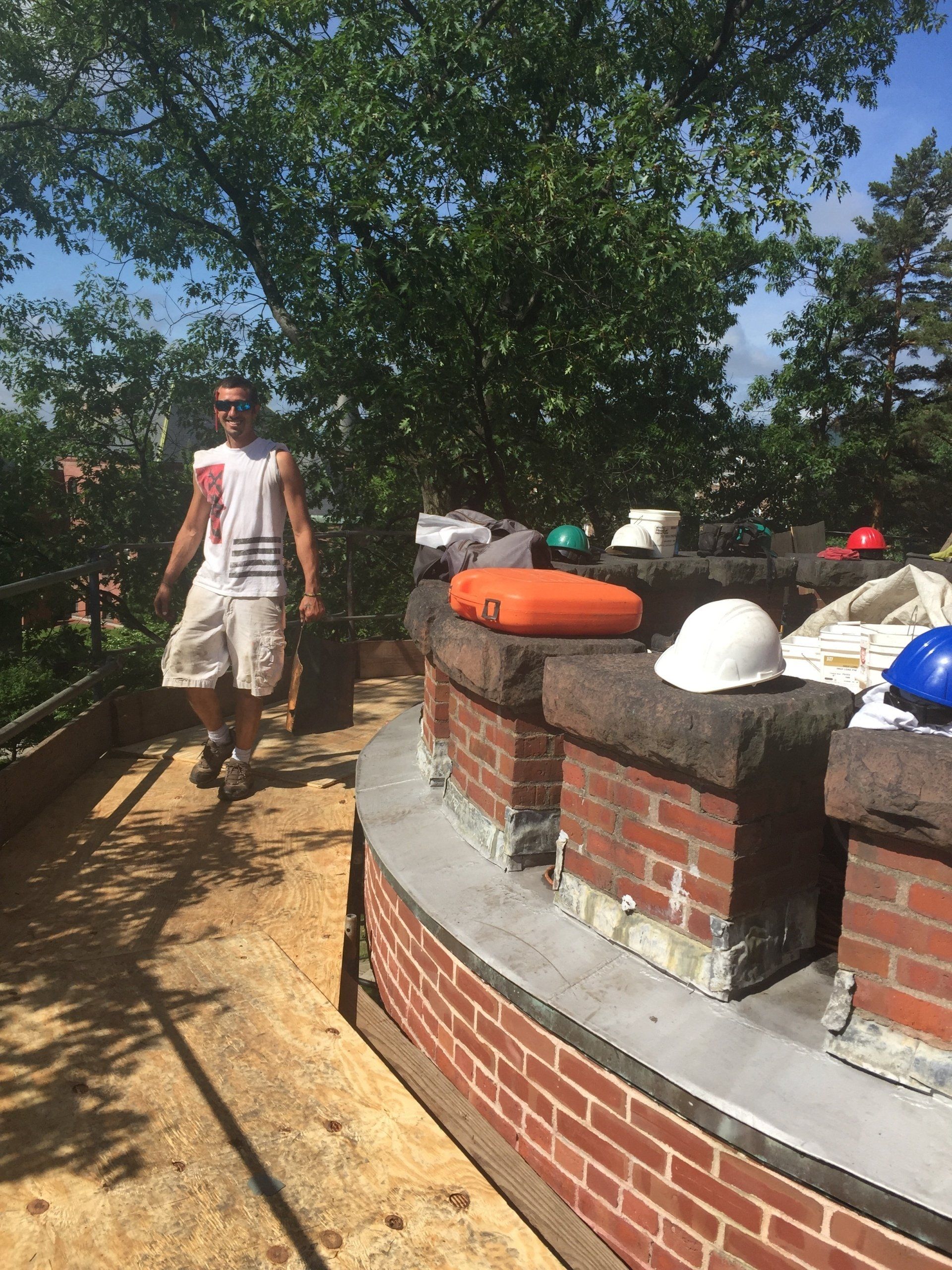 commercial roofing contractor in Vermont preparing a roof