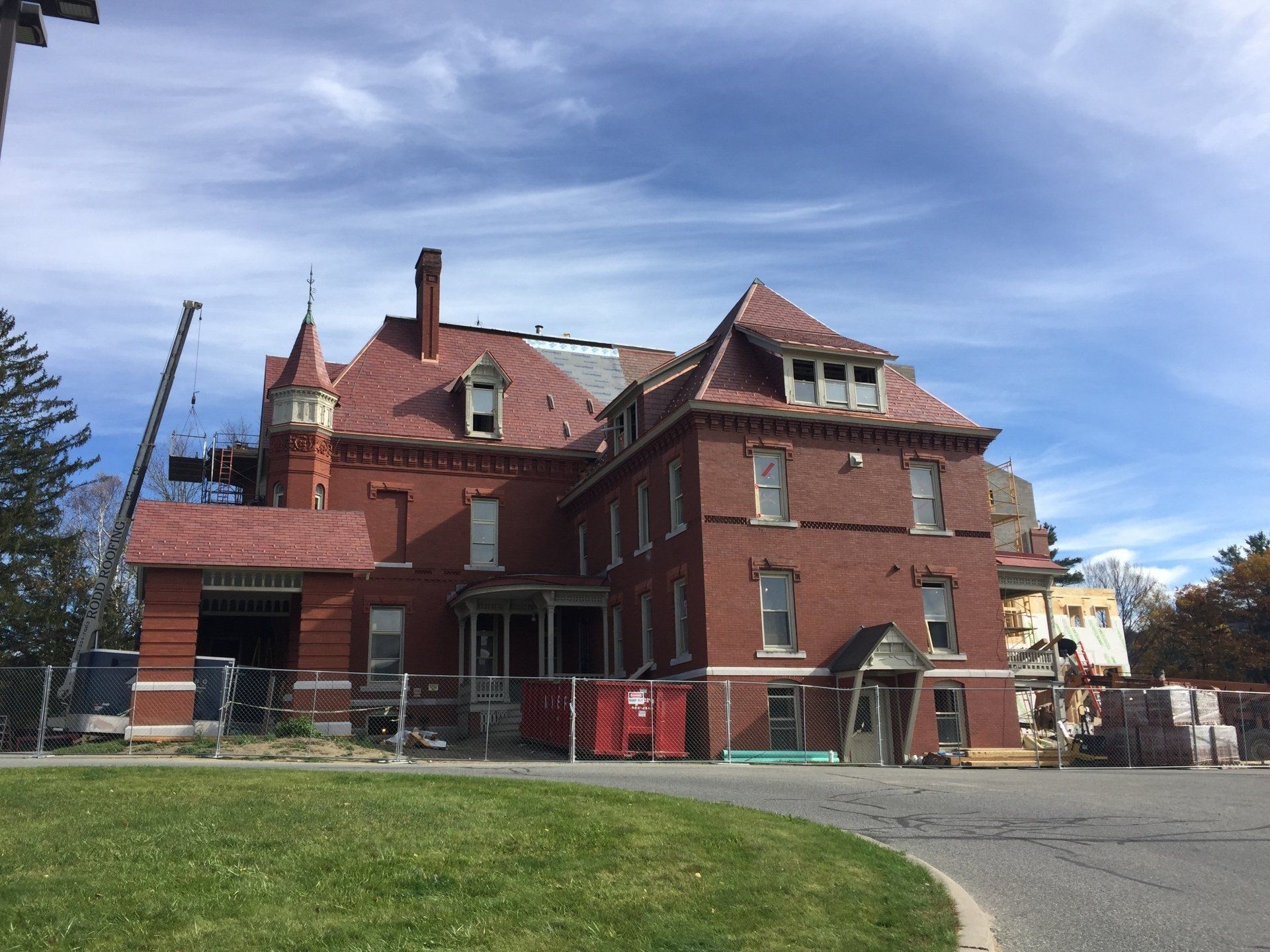 A Rodd Roofing restoration project on a historic St. Johnsbury Academy building