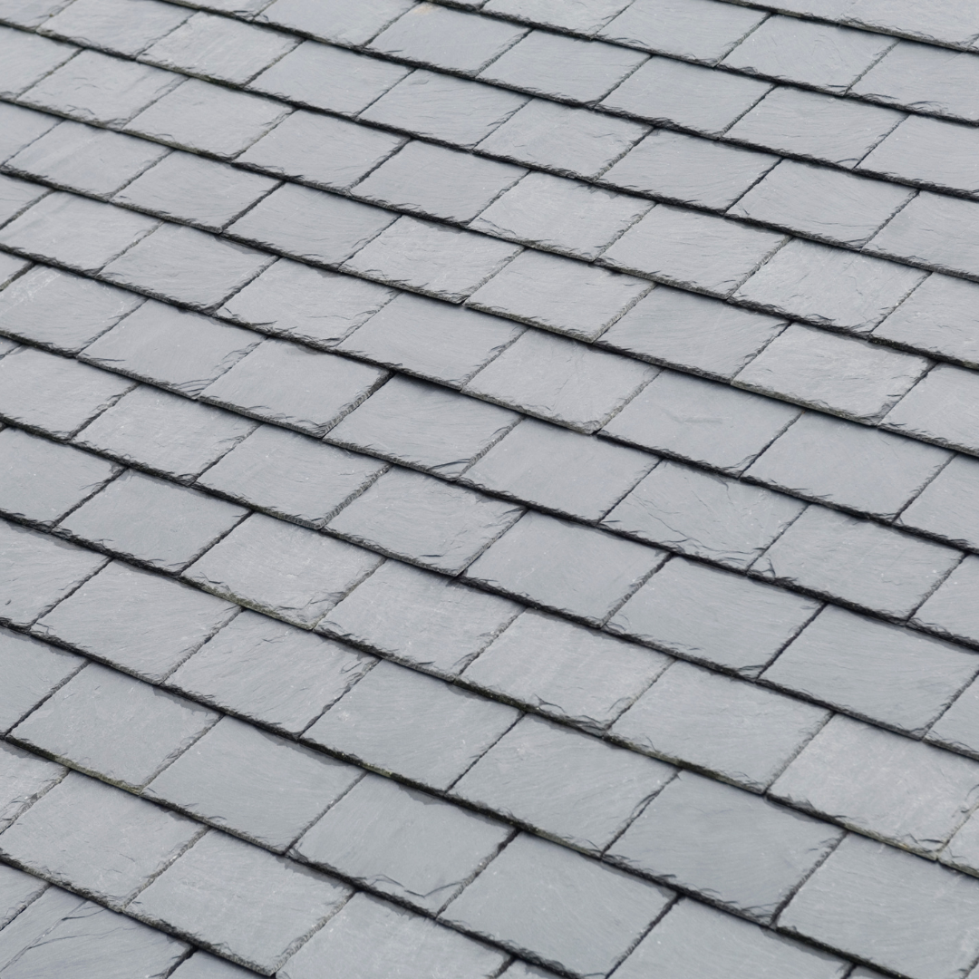 A close up of a roof made of slate shingles in Vermont