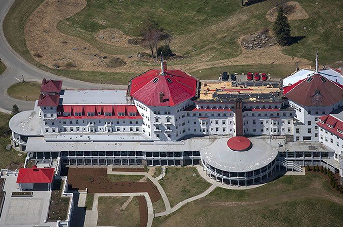 Mount Washington Hotel with red standing seam roof
