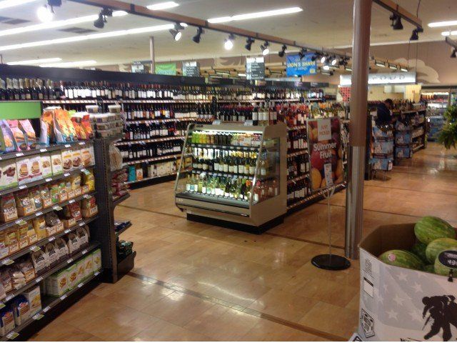 Wine Section Grocery Store