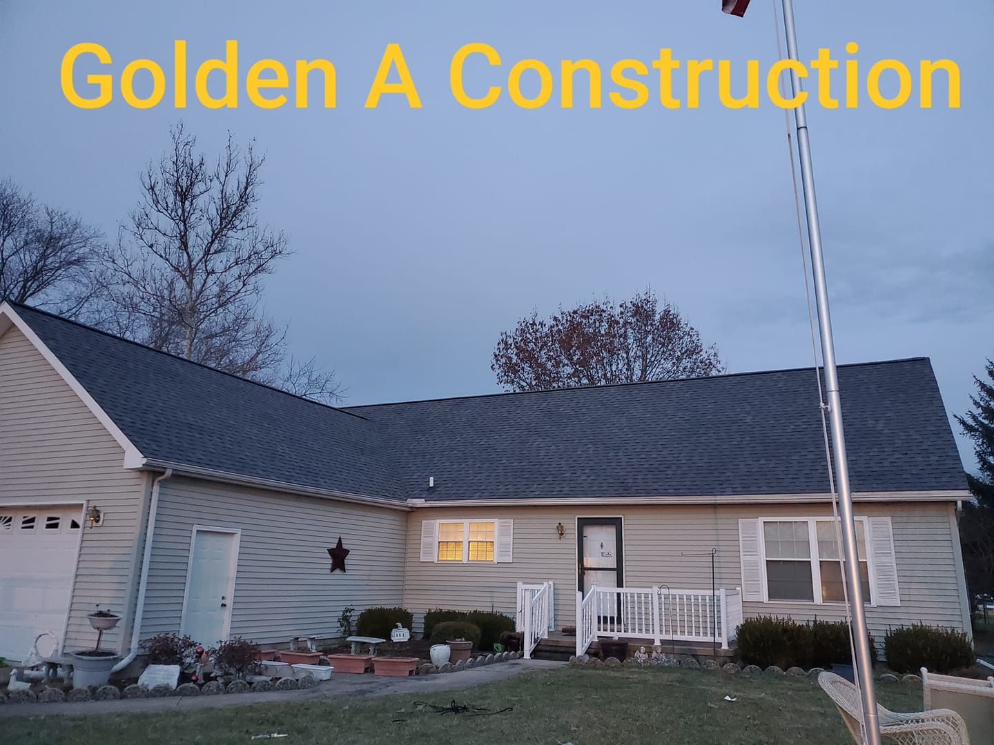 A picture of a house under construction by golden a construction