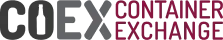 A logo for a company called coex container exchange