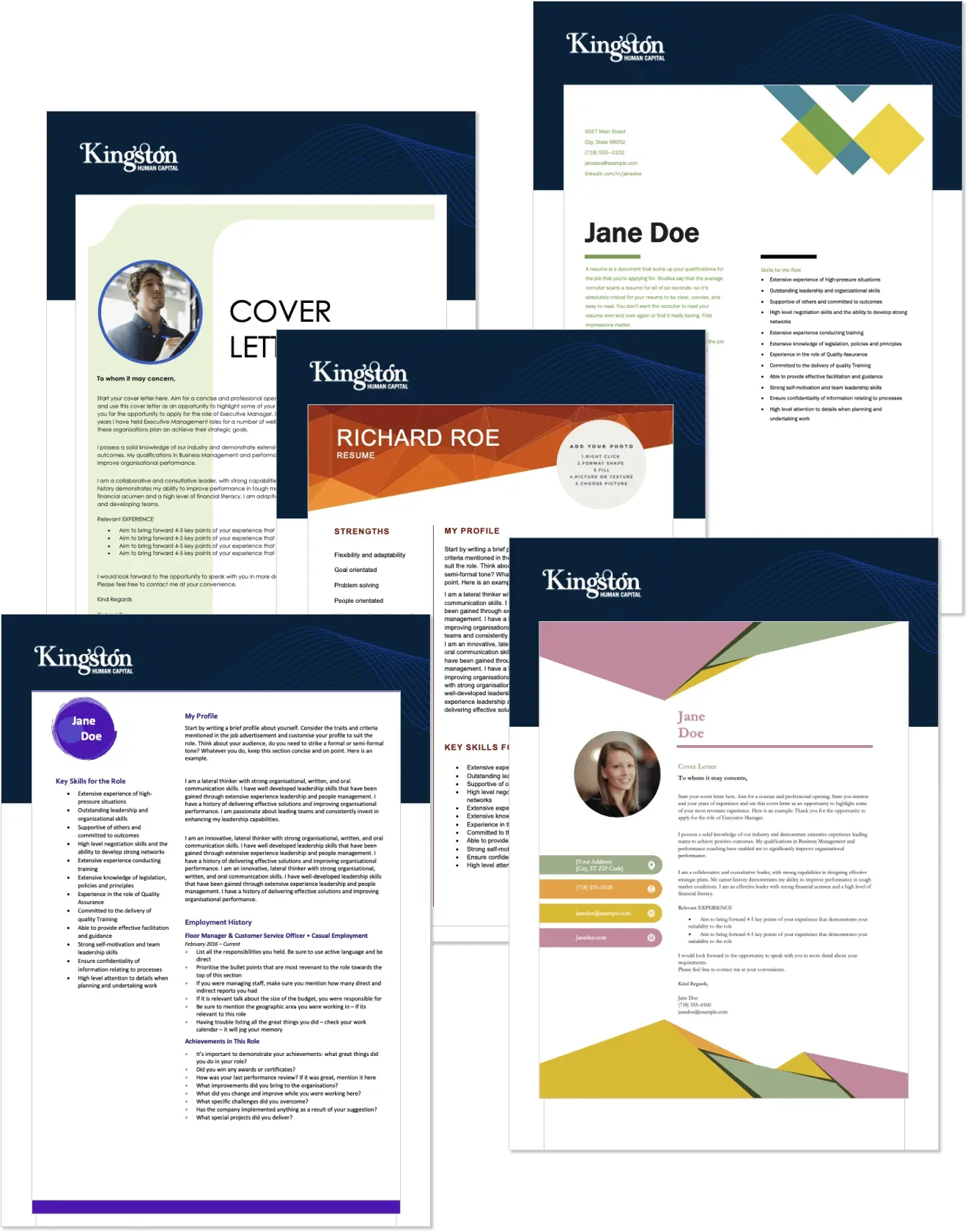 There are many different types of resumes and cover letters.
