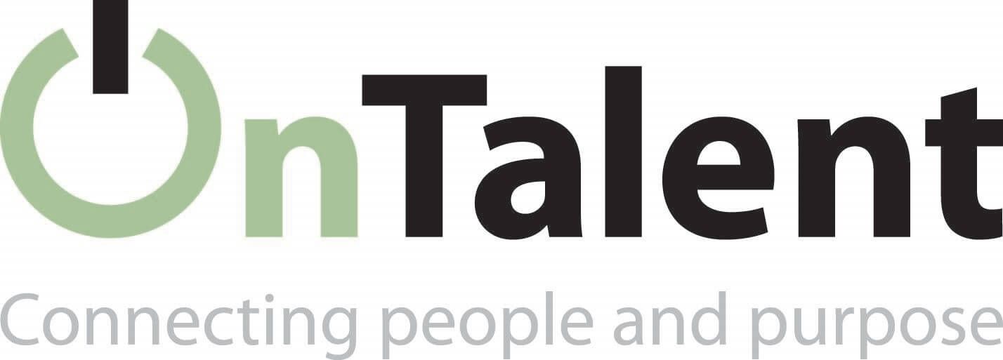 A logo for ontalent connecting people and purpose