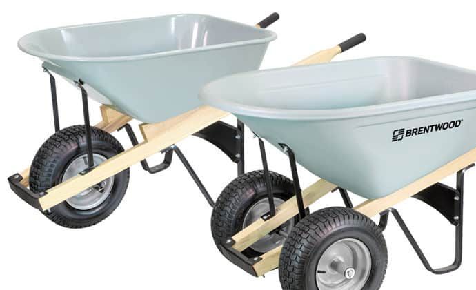 Two wheelbarrows
