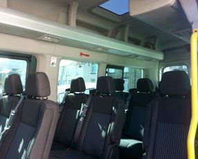 Interior of a minibus
