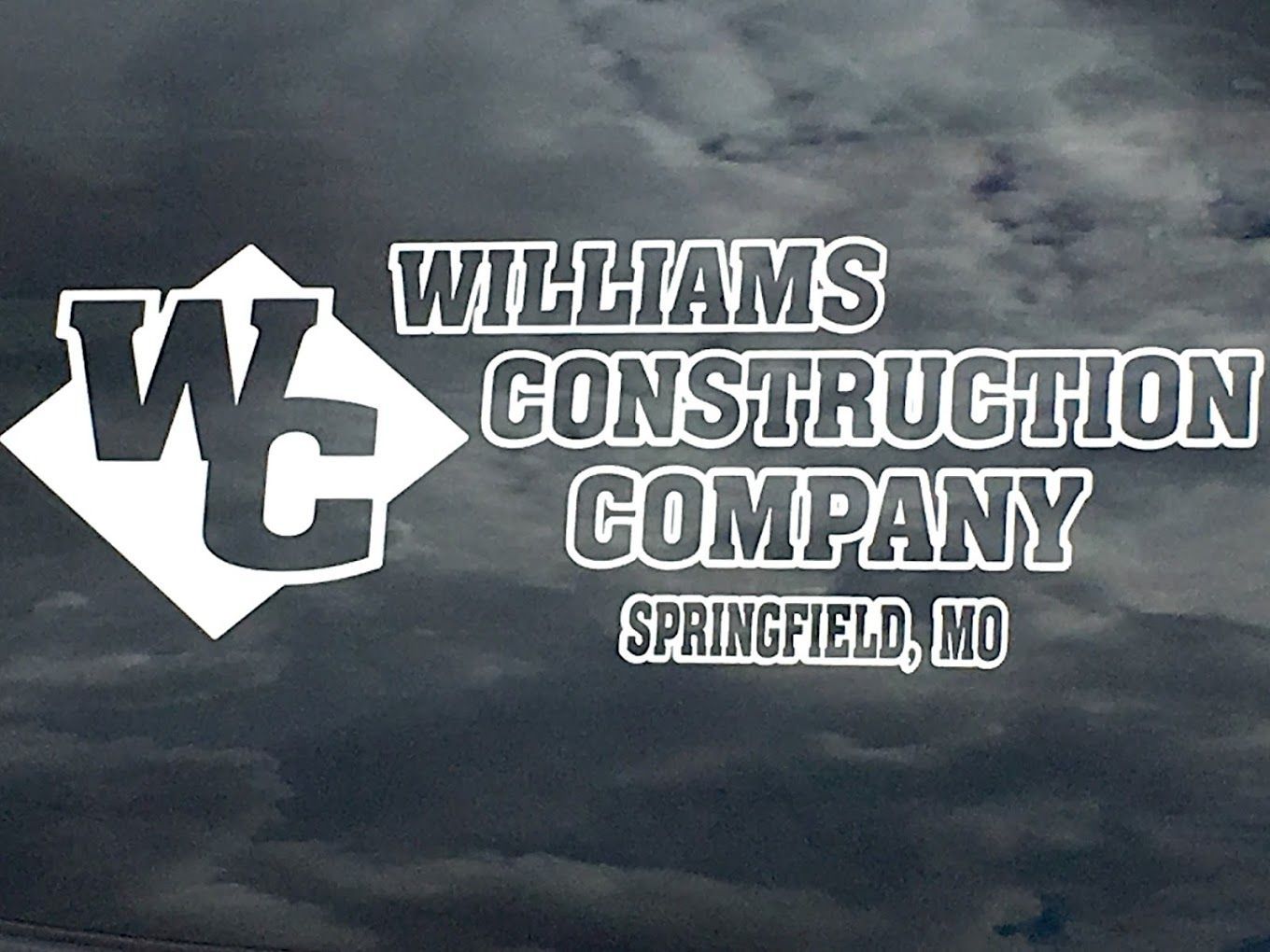 A sign for williams construction company in springfield md
