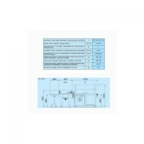 scheda tecnica di confezionatrice GFS
