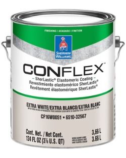 A can of sherwin williams conflex extra white