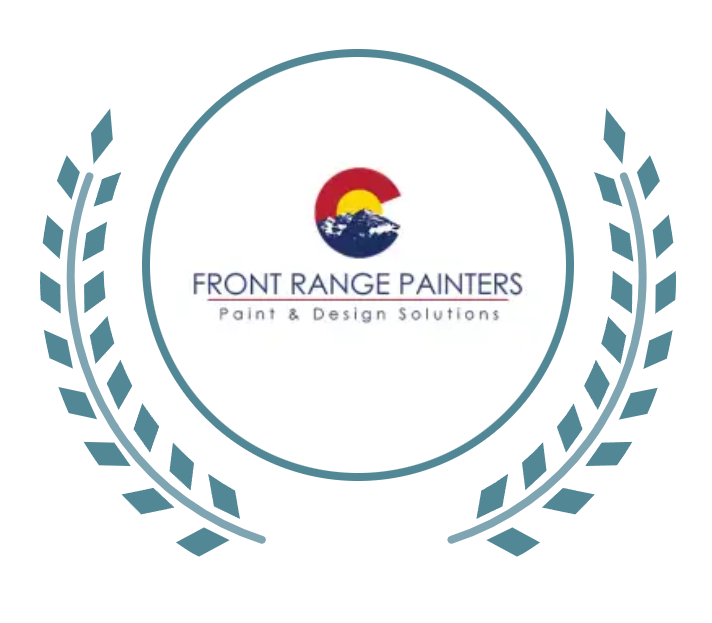 A logo for front range painters paint and design solutions