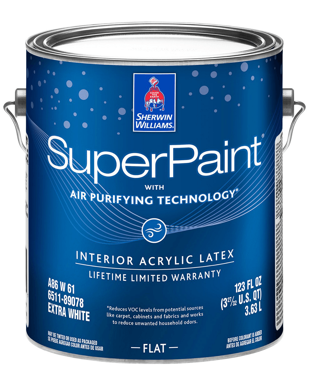 a can of super paint with air purifying technology