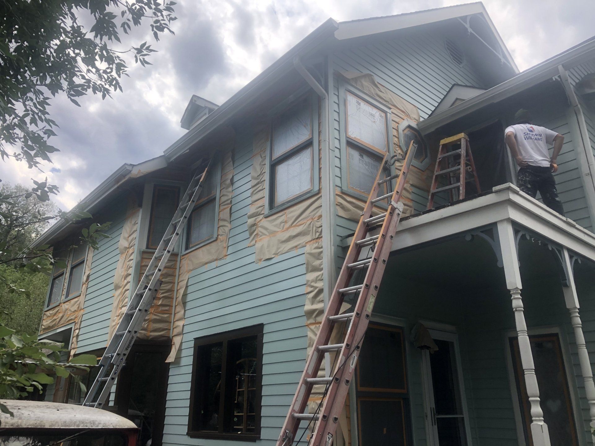 Masking exterior house Colorado Springs