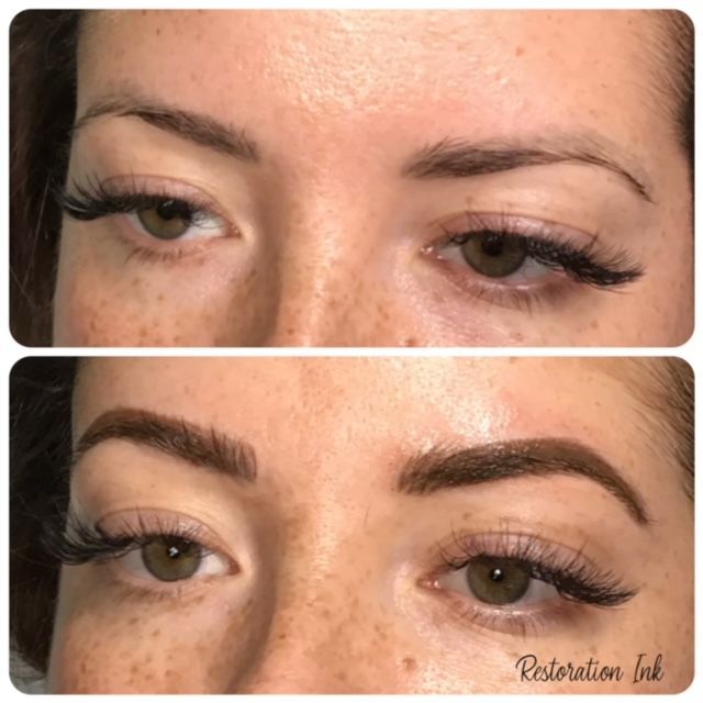 Powder Brows in Albuquerque before and after