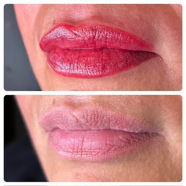 Natural lip blush result at Restoration Ink in Albuquerque, NM
