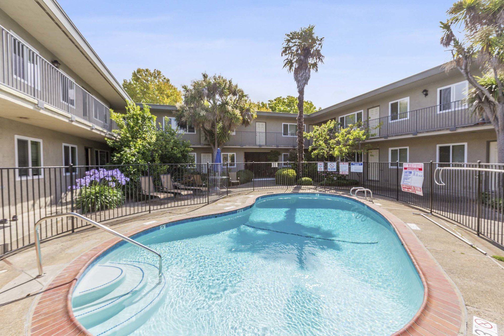 Pool in apartment complex