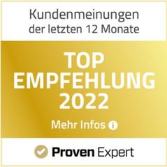 Kundenmeinungen der letzten 12 Monate Top Empfehlung 2022 Proven Expert