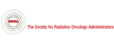 Logo for The Society for Radiation Oncology Administrators with an emblem and text.