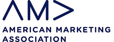 Logo of the American Marketing Association with the letters AM and a greater than symbol.
