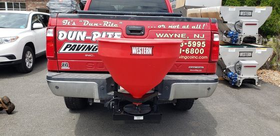 Snow Plowing — Red Pickup Truck in Wayne, NJ