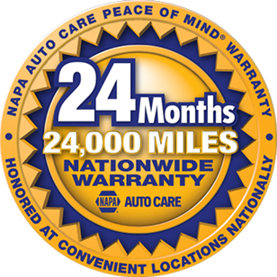 Napa auto care has a 24 month nationwide warranty | Eden Automotive Repair