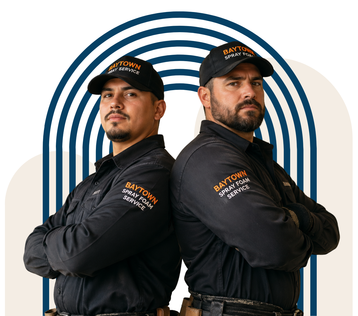 Professional technicians installing insulation in metal building interior
