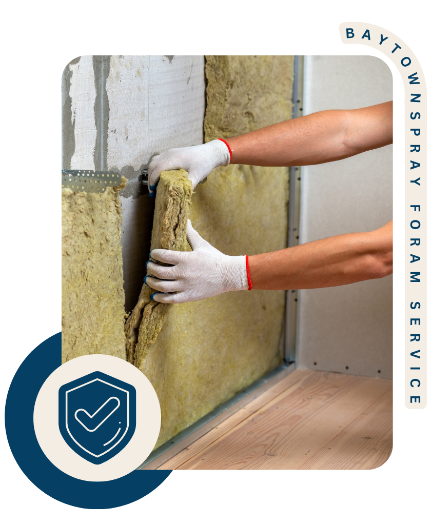 Foam insulation sealing roof underside in steel structure building