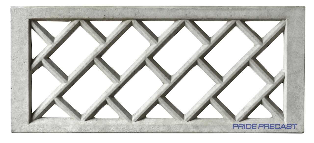 A picture of a lattice made of concrete