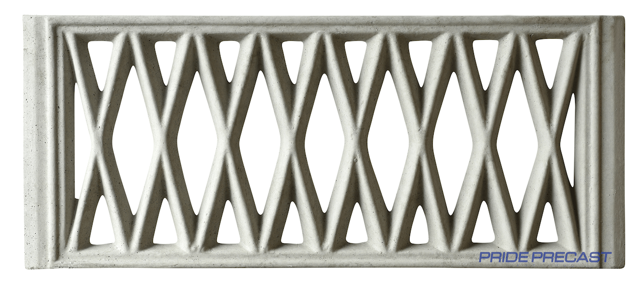 A white lattice with the word pride on it