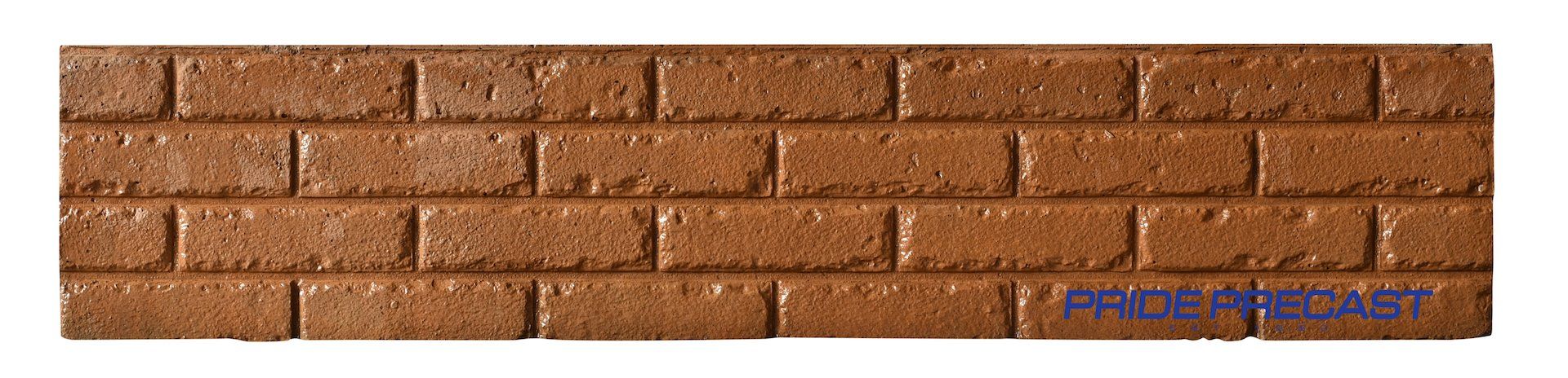A close up of a brick wall on a white background.