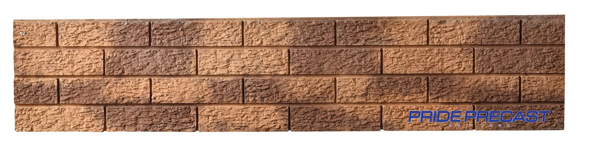 A close up of a brick wall on a white background.